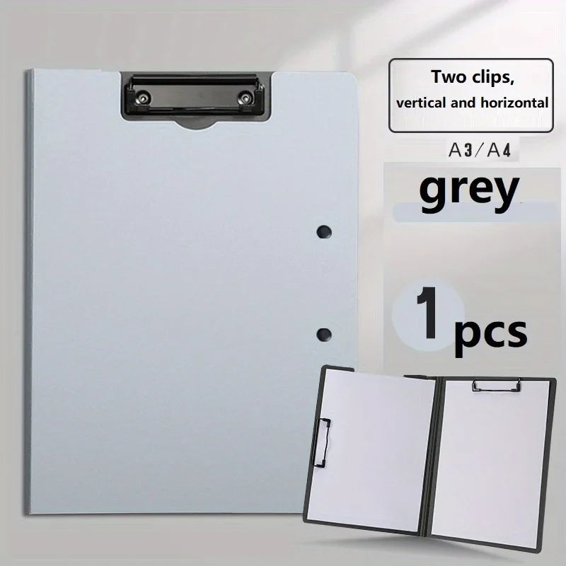 A4 Document Folder with Clipboard Cover – Business & School Paper Organizer File Holder Stationery Office Supplies