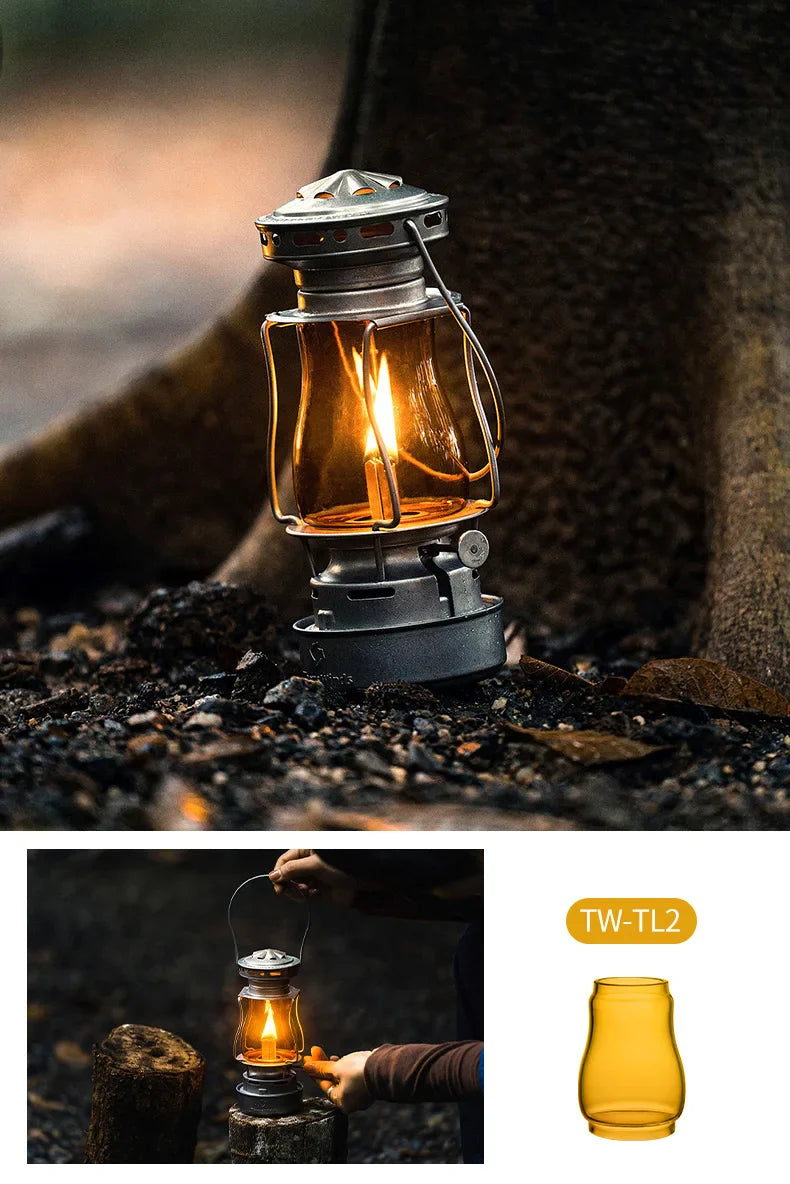 ThousWinds Twilight Kerosene Camping Lantern – Portable Retro Oil Lamp for Outdoor Picnic and Backpacking