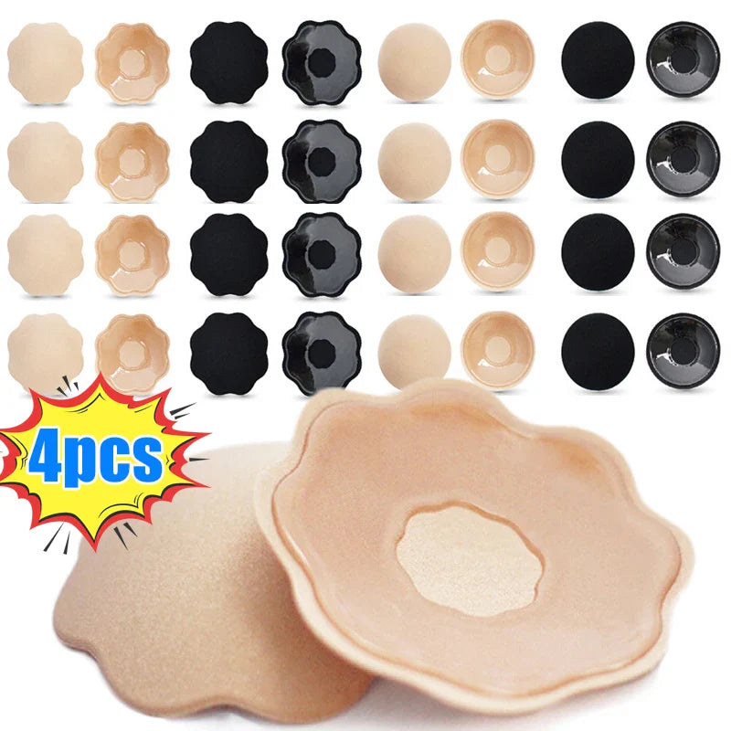Reusable Invisible Silicone Nipple Covers – Self-Adhesive Bra Pasties Pads for Women