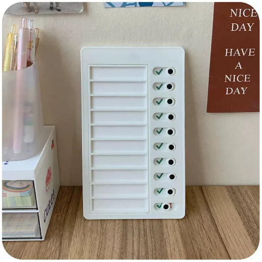 Reusable My Chores Checklist Daily Planner - Kid's Plastic Memo Board for Chore Chart, Responsibility, and Behavior Self-Discipline