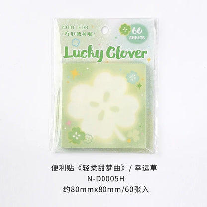 60PCS Kawaii Message Memo Paper Set - DIY Scrapbook Background Sheets for School, Office & Handmade Crafts