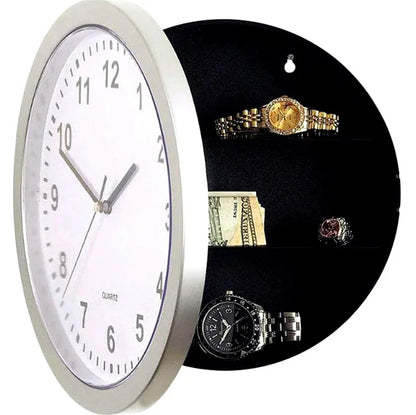 Secret Wall Clock with Hidden Compartment – Safe Box for Cash, Jewelry & Valuables (Home/Office Decoration)