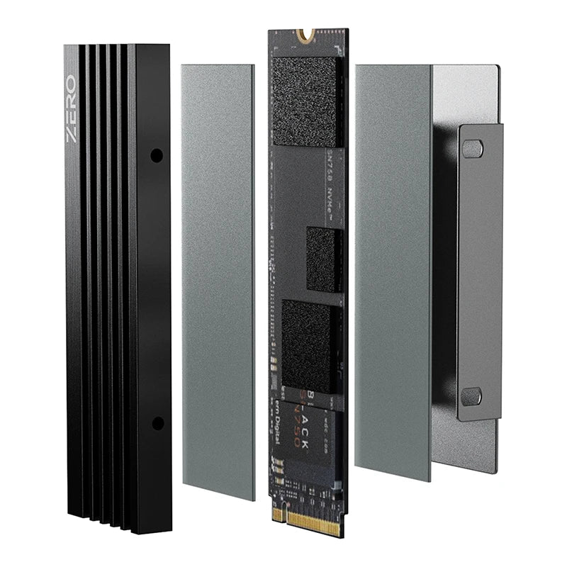 ID-COOLING M05 M.2 2280 SSD Heatsink – Aluminum Alloy NVMe Radiator with Thermal Silicone Pad for PC Cooling