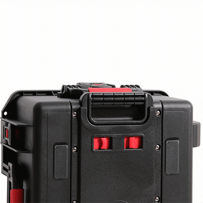 Trolley Toolbox with Wheels — Large Portable Tool Storage Case, Professional Plastic Instrument & Safety Equipment Box