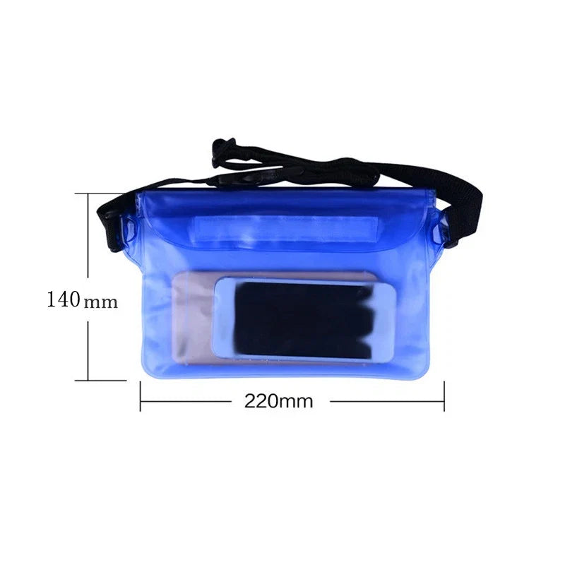 Waterproof Swimming Waist Bag - Sealed Dry Phone Case for Diving, Skiing, Boating, Beach & Water Sports