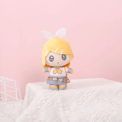 New Hatsune Miku 14cm Plush Keychain – Cute Soft Anime KAITO MEIKO Series Len Rin Stuffed Doll Bag Pendant, Girls Gift