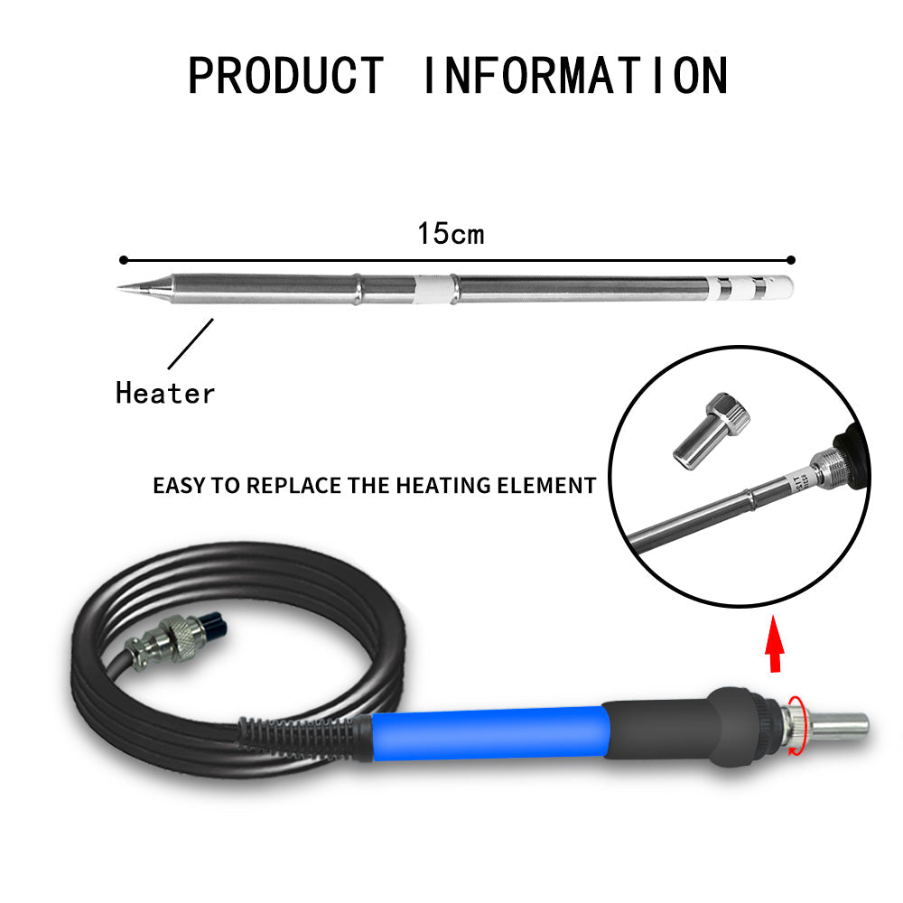 T12 75W Digital Soldering Iron Station – Adjustable Temperature Control, Welding & Rework Microcontroller Tool