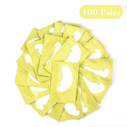 50 Pairs U-Shaped Hydrogel Eye Pads – Eyelash Extension Gel Patches for Lashes & Makeup
