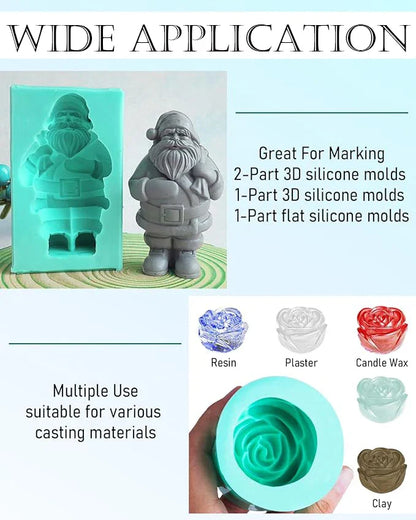 20A Silicone Mold Making Kit 32oz – Green Liquid Rubber, Fast Cure Mold Maker for Resin Casting & DIY Craft Molds