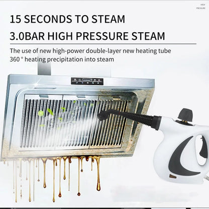 Handheld Pressurized Steam Cleaner – Portable Multi-Surface High-Pressure Home Cleaning Steamer
