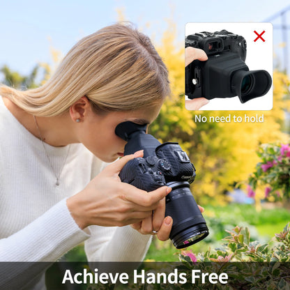 JJC 3X LCD Viewfinder Extender – Collapsible Eyecup for 3.0" Screen, Compatible with Nikon Z30, Sony ZV-1, RX100 & Canon G7X