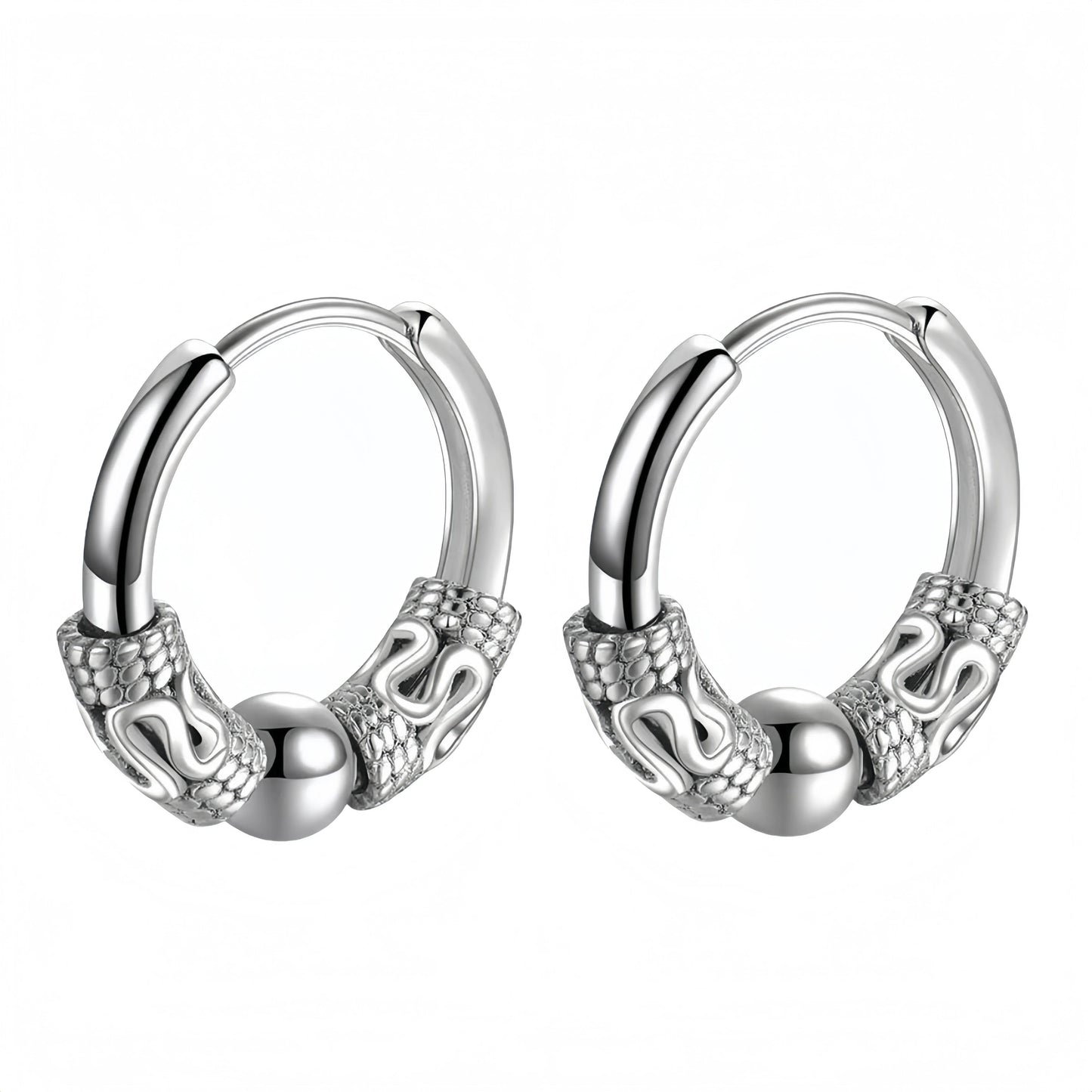 Long Hanging Cross & Leaf Hoop Earrings – Vintage Stainless Steel Hip Hop Unisex Jewelry Accessories