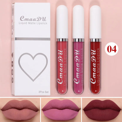 Sexy Long-Lasting Velvet Matte Lip Gloss – Waterproof, Non-Stick Red Liquid Lipstick for Women