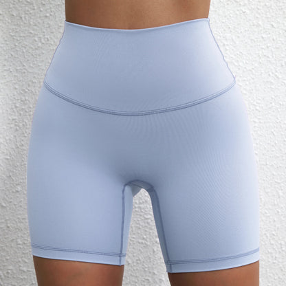 Women’s Solid Color Yoga Shorts – Compression Sport Leggings, Sweat-Wicking Training & Cycling Shorts with Pocket