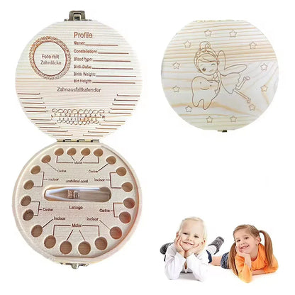 Children’s Milk Tooth Box – Baby Keepsake Collection Box for Preserving Baby Teeth as a Memento