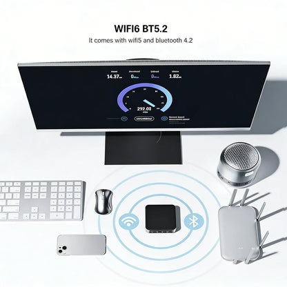 Mini PC Intel Core i9 Windows 11 Desktop - 16GB RAM 1TB SSD WiFi 6 4K for Home & Office
