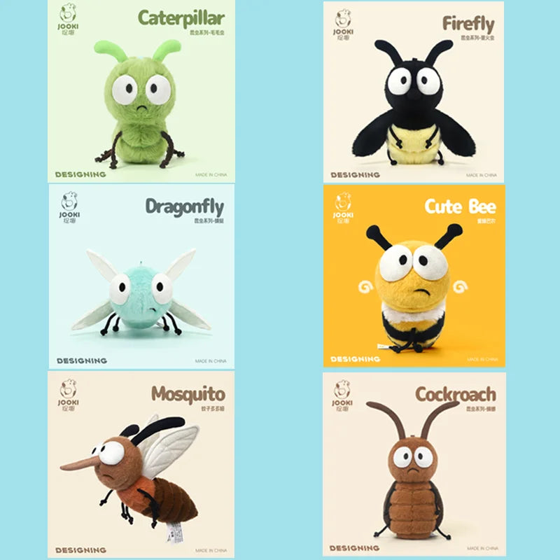 Insect Series Plush Toys – Cute Realistic Dragonfly, Bee, Cockroach & Firefly Stuffed Animals for Kids