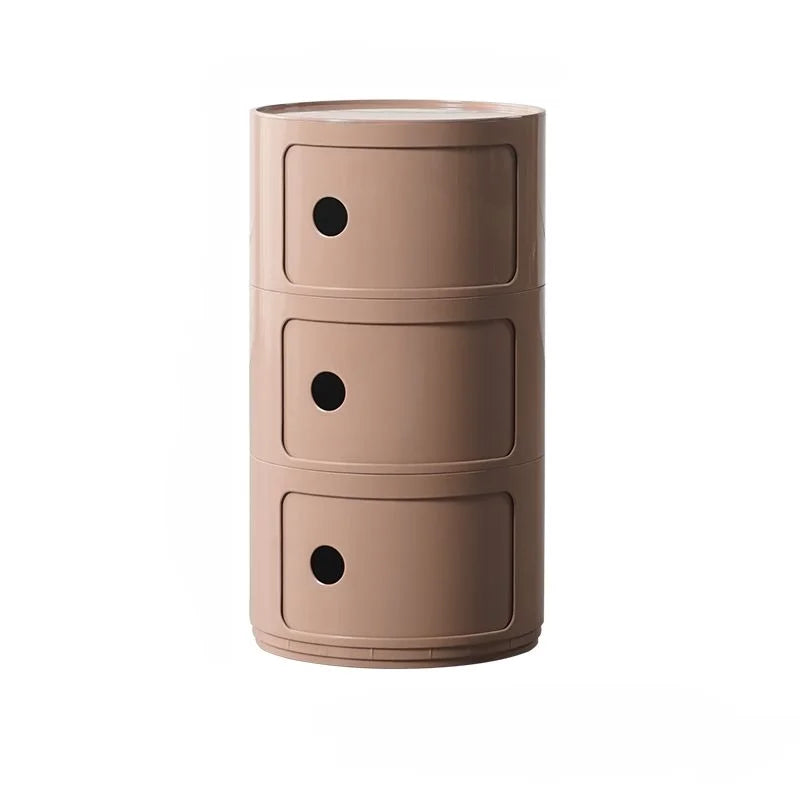 Nordic Round Bedside Table – Mini 2/3/4/5 Layer Cute Storage Cabinet, Creative Living Room & Bedroom Furniture