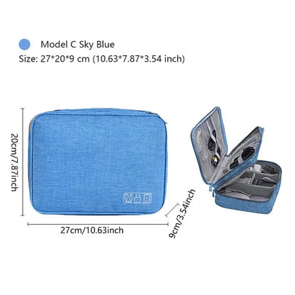 Waterproof Travel Cable Organizer Bag – Portable Digital Storage Pouch for Electronic Accessories