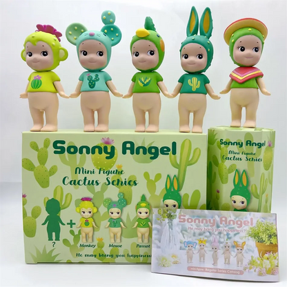 Sonny Angel Mini Figure Cactus Series — Mystery Blind Box Toy Doll, Lucky Mascot, Handmade Christmas Gift