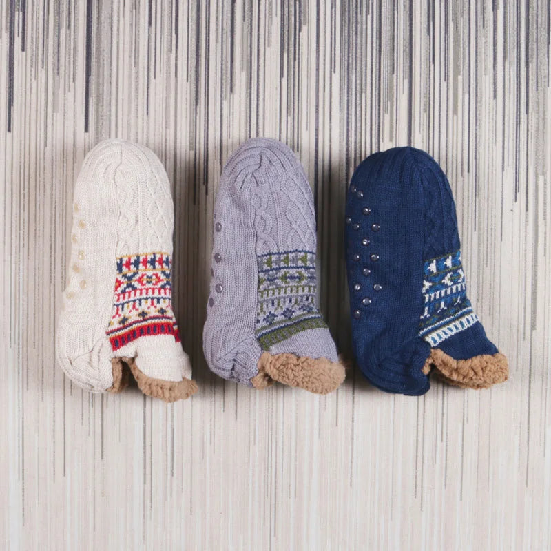 Fall and Winter Floor Socks - Warm Home Socks for Women and Men, Snow Socks, Sleep Carpet Slippers, Non-Slip Yoga Socks, 2024