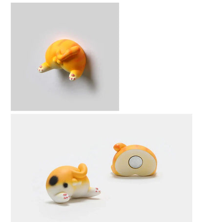 Kitty Buttocks Refrigerator Magnets – Cute Cartoon Animal Resin Magnets for Wall, Car & Fridge Decoration Accessories