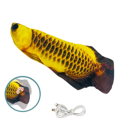 USB Rechargeable Interactive Floppy Fish Cat Toy – Realistic Electric Moving Fish for Cats & Dogs Chew & Play Pet Supplies
