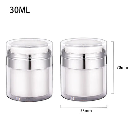 15/30/50g Empty Airless Pump Jar — Refillable Acrylic Vacuum Bottle for Makeup, Lotion & Cosmetics