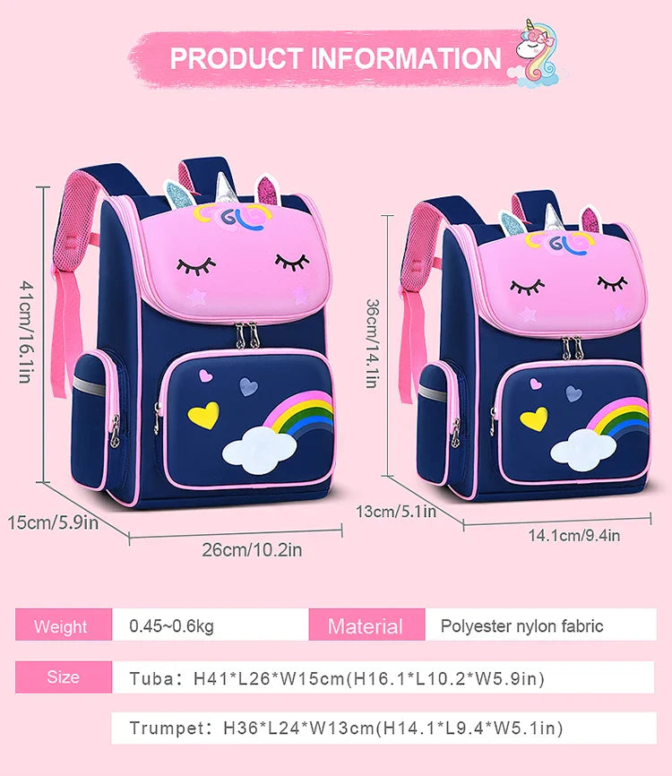 Children’s School Backpack | Cute Waterproof Lightweight Bag for Elementary Students, Grades 1-6, Ages 6-12