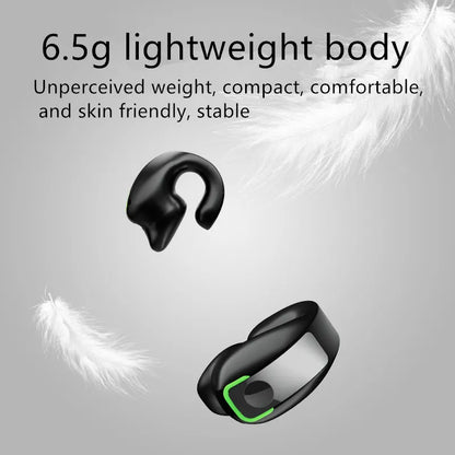 Wireless TWS Bluetooth 5.3 Earphones with Ear Clip and Microphone - Sports HiFi Stereo Headset for Xiaomi iPhone