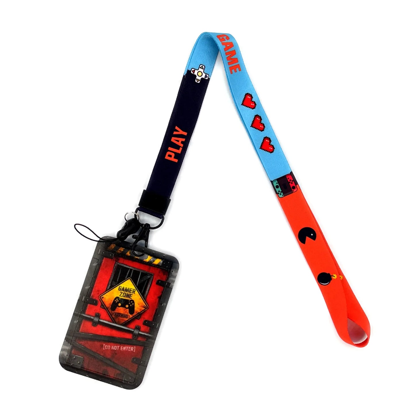 Vintage Tape ID Card Holder with Hanging Rope – Mobile Phone & Chest Card Lanyard