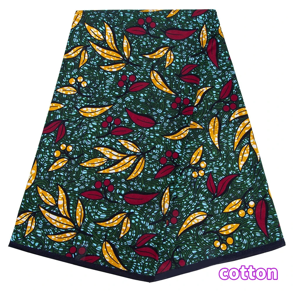 Original African Wax Print Fabric - 100% Cotton Colorful Dutch Ankara Pagne