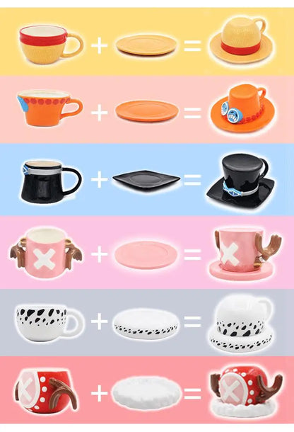 One Piece Anime Ceramic Mug — Chopper, D. Law & Three Brothers Hat Coffee Cup Christmas Gift