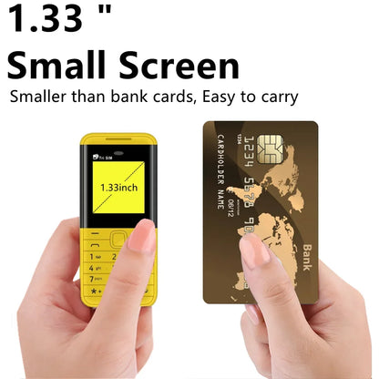 SERVO BM5310 Mini Mobile Phone — 3 SIM Card, 3-Standby, Auto Call Recorder, Bluetooth, Speed Dial & Magic Voice, 1.3" Compact Phone
