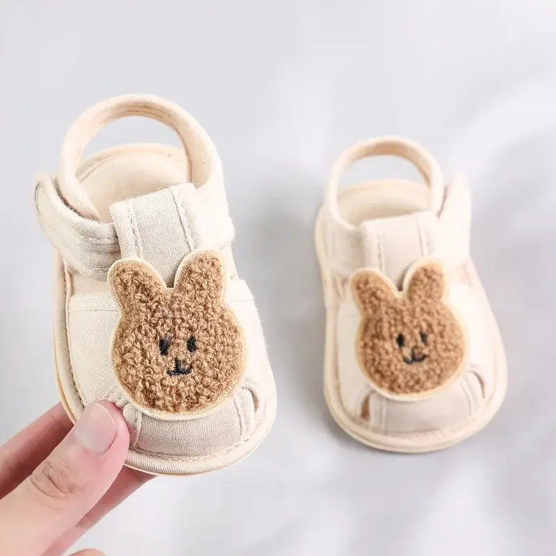 Cute Bear Baby Sandals - Soft Sole First-Step Shoes for Infants & Toddlers 0–18 Months