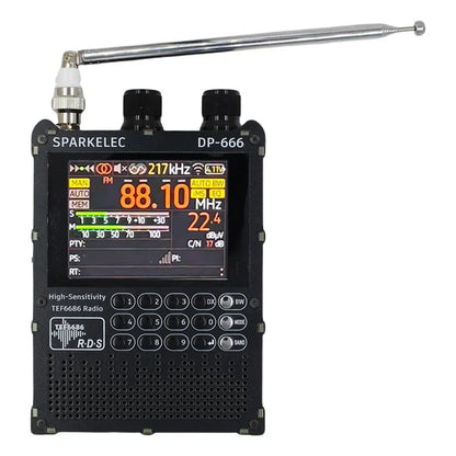 DP-666 TEF6686 High-Sensitivity Full Band Radio — FM/AM/LW/MW/SW Shortwave with ESP32 & 2.8" IPS LCD
