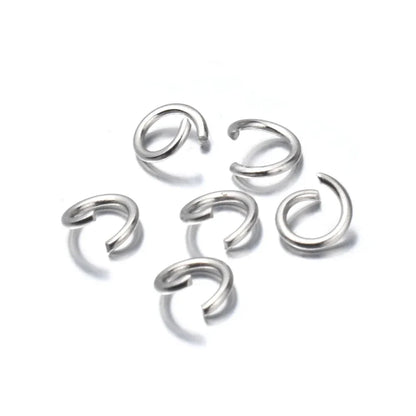 200pcs/Lot Stainless Steel Jewelry Findings - Open Single Loops Jump Rings & Split Rings Set for DIY Jewelry Making (3/4/5/6/7/8/10mm)