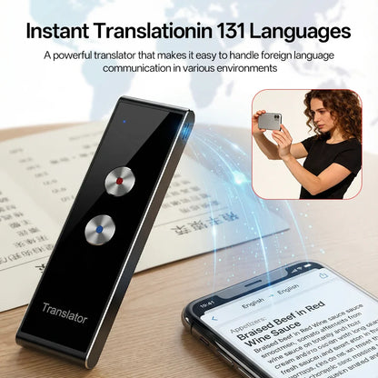 MSAI T8 PRO Voice Translator – 131 Languages Real-Time Two-Way Translation Device with Bluetooth 5.1 for Business & Travel Communication Tool