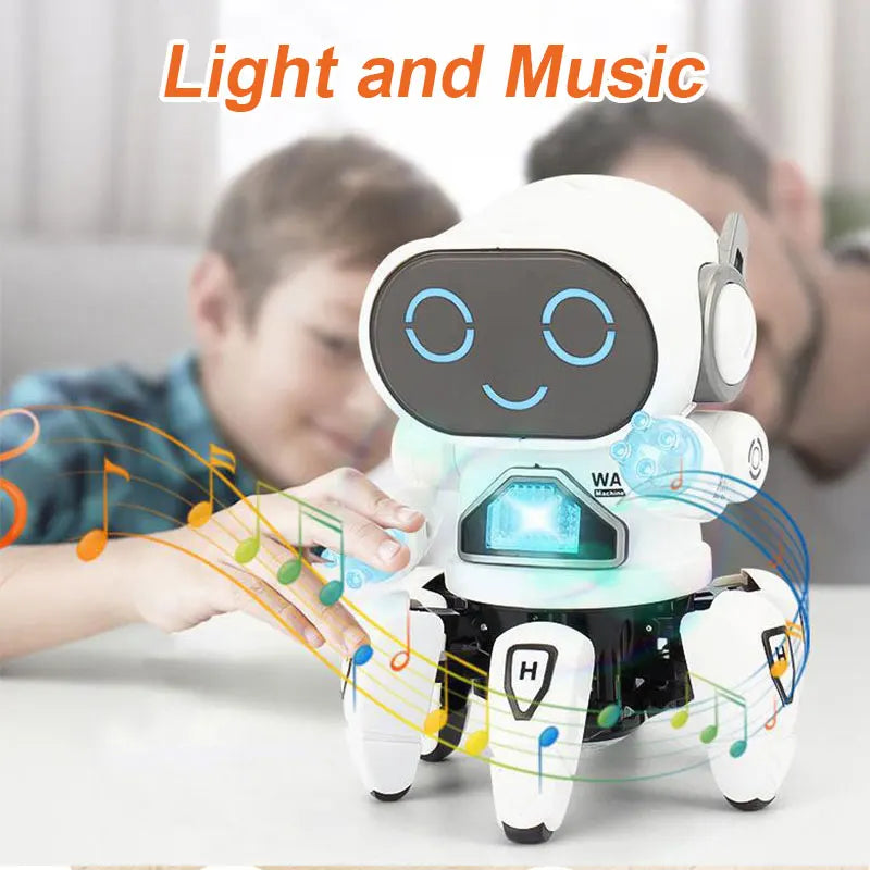 Dance Music Robot Octopus Toy – 6-Claw Spider Vehicle Robot with Lights & Sound, Early Education Birthday Gift for Kids