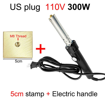 Handheld Copper Hot Stamping Machine – Electric Branding Iron for Wood, Leather & Cake DIY Crafts