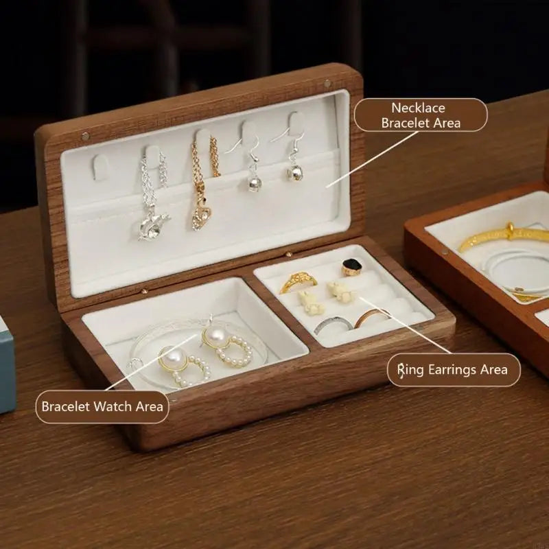 33WE Jewelry Storage Box - Bracelet, Earrings & Necklace Carrying Case Gift