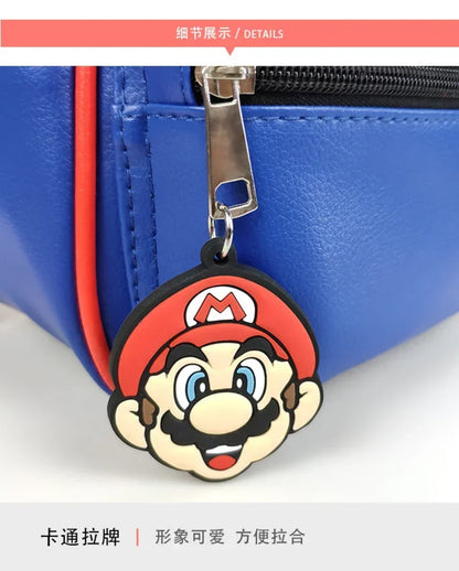 Super Mario Mini Backpack – Kids Cosplay Anime School Bag PU Leather Boys & Girls