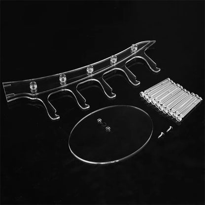 5-Pair Acrylic Sunglasses Display Stand – Transparent Eyeglasses Counter Holder