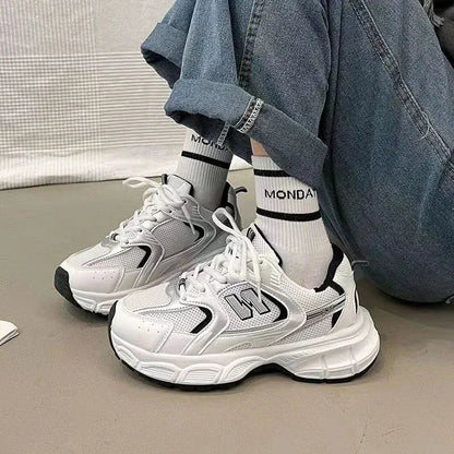 Women's Luxury Thick Sole Sneakers – Breathable Mesh Casual Fashion Trainers