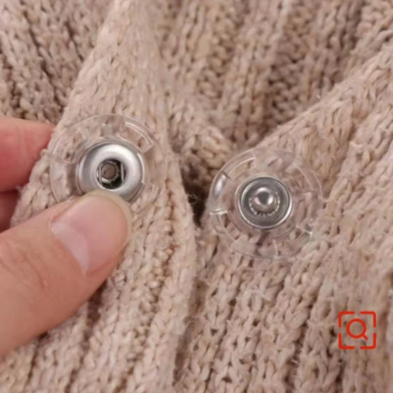 DIY Transparent Plastic Snaps – Invisible Seamless Fasteners, Durable Button Alternatives for Shirts & Dresses