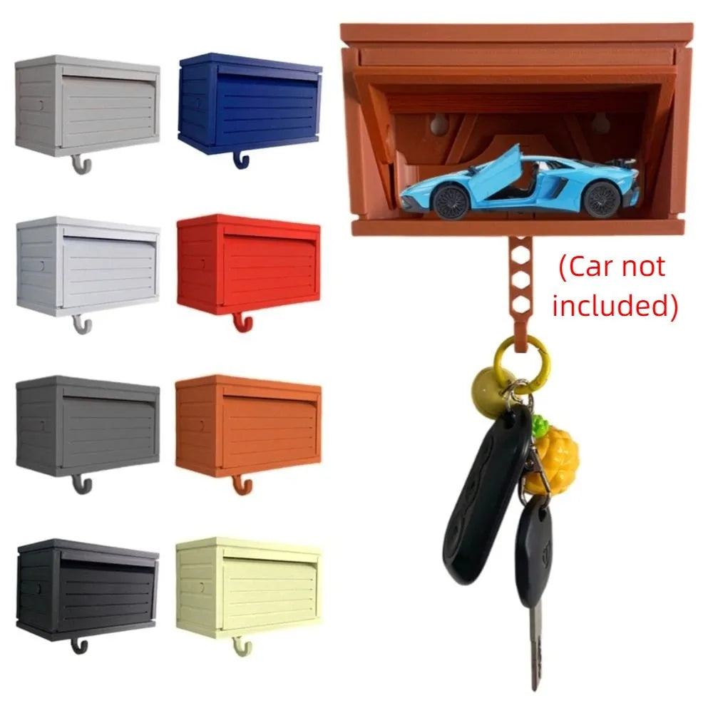 Creative Car Garage Key Holder - Fun Wall Mounted Key Organizer with Easy Install Hook Bracket