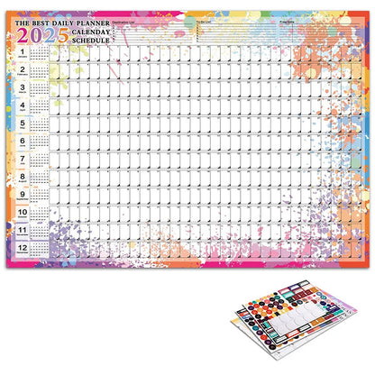 2025 2024 Large Wall Calendar Planner Sheet – Kawaii To-Do List & Schedule Organizer for Office & Home