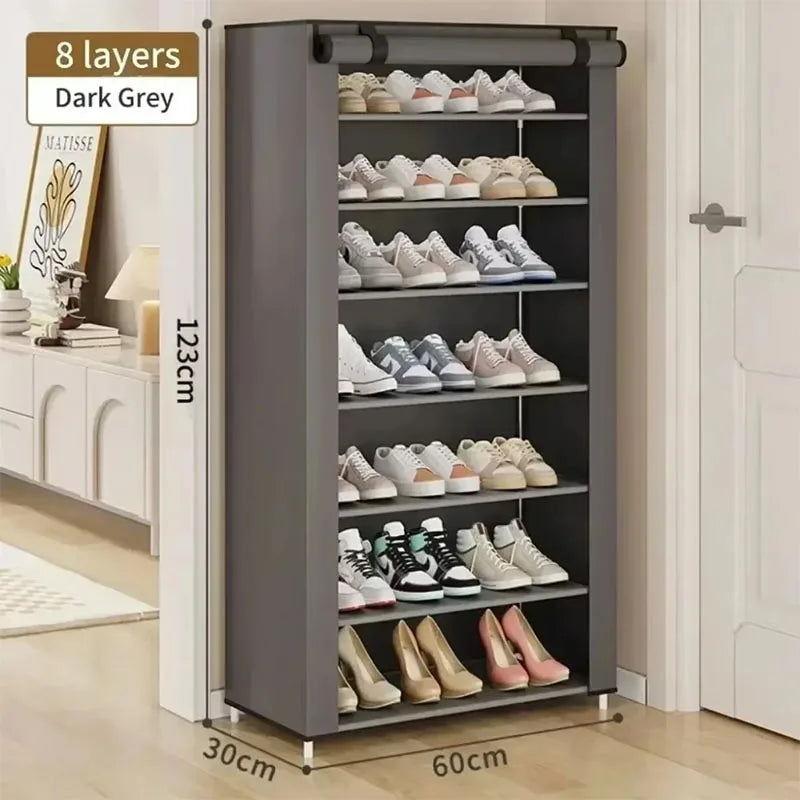 Multi-Tier Space-Saving Shoe Rack – Dustproof & Economical Cabinet for Dormitory or Home Entryway Storage