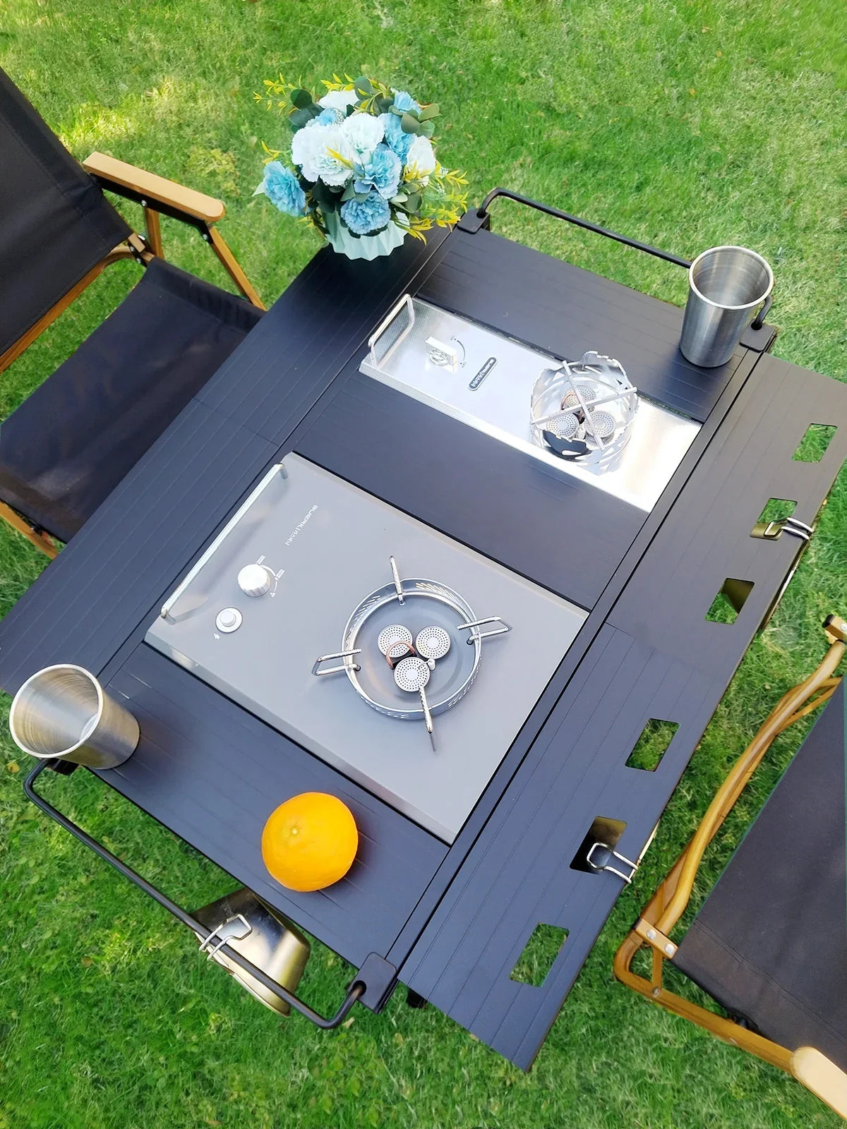 Lohascamping Folding IGT Table – Lightweight Portable Roll-Up Table with Adjustable Legs for Camping, BBQ & Outdoor Cooking