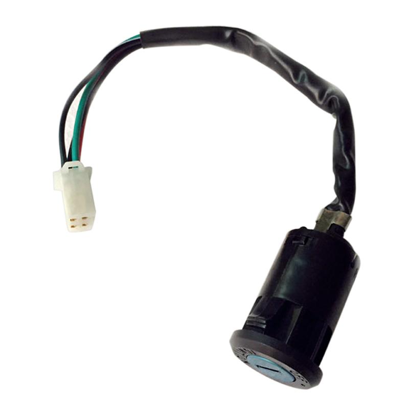 ATV Ignition Switch Key with Wire & Lock — Compatible with 50cc-250cc Quad & Dirt Bikes